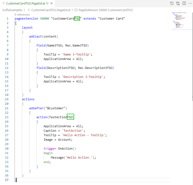 SuffixPageExtension