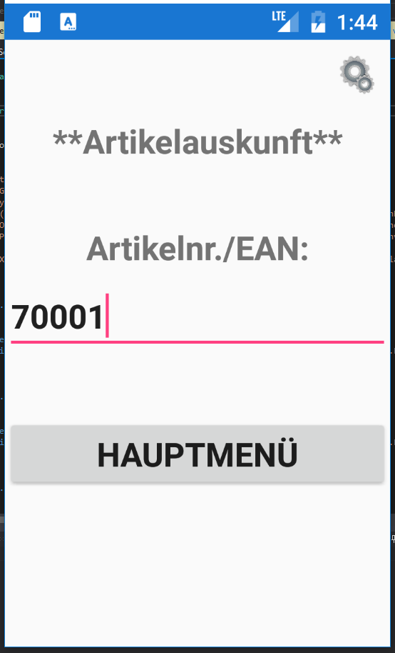 Android Artikelauskunft