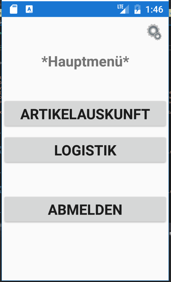 Android Hauptmenü