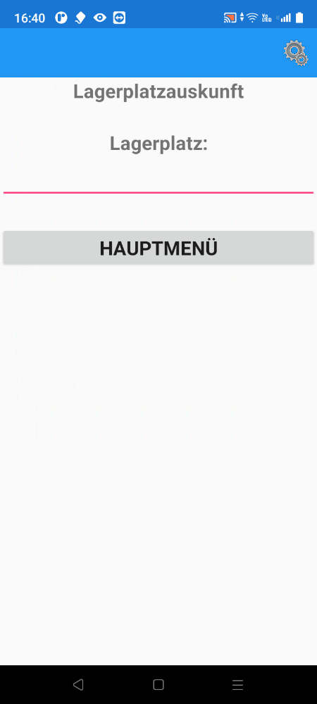 MDE Lagerplatzauskunft