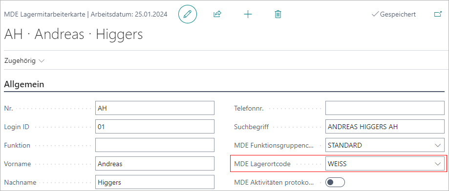 MDE Lagermitarbeiter