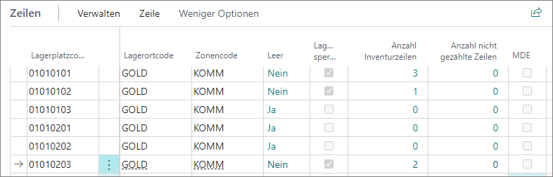 MDE Logistikinventurauftrag