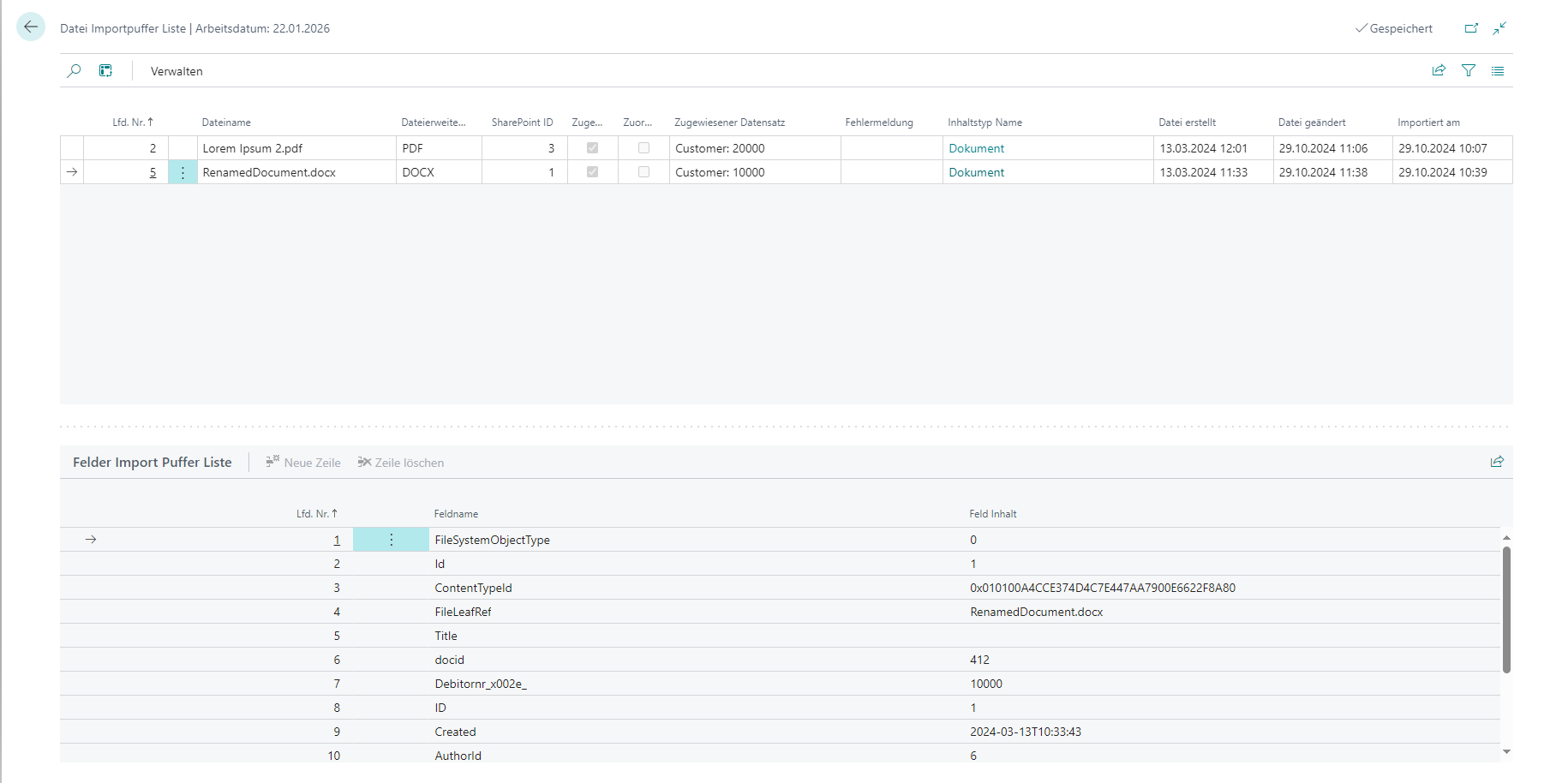 DMS Import Einrichtung - Dokumentation DMS Connector SharePoint